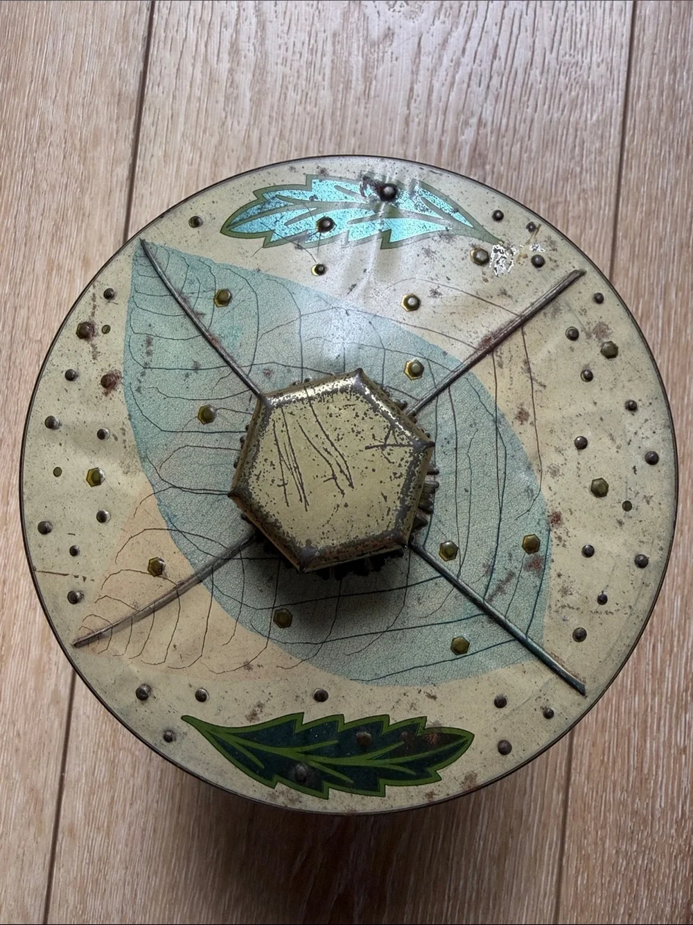 Vintage Baret Ware Art Grace Tin Container Art Deco Baretware Made in England